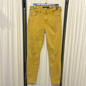 LIVERPOOL LOS ANGELES GOLD OR MUSTARD YELLOW HIGH RISE THE SKINNY JEANS SIZE 29